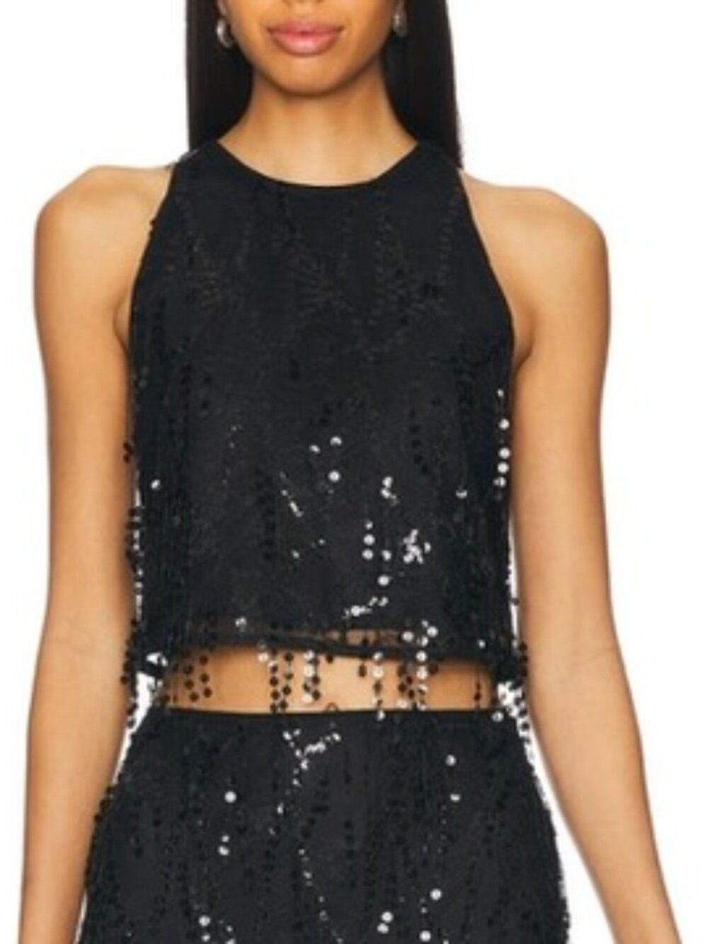 Padma Top House of Harlow 1960 black sequin size small